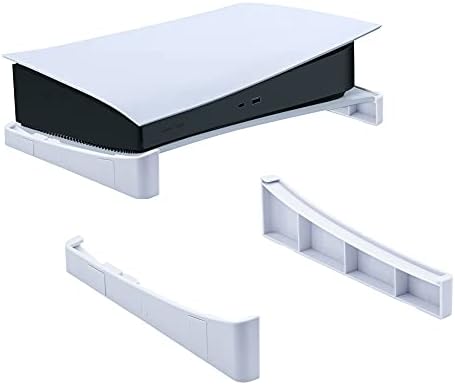 Хоризонтална поставка Tolesum за PS5, Аксесоари за настолна стойка, Съвместима с дискови и цифрови издания Playstation 5 - Бял