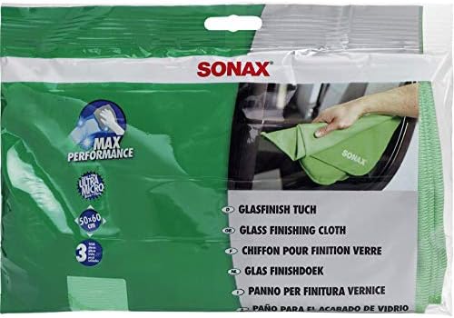 Кърпа за довършване на стъкла Sonax (3 броя) - Осигурява чистота на стъклени и пластмасови повърхности, без разводите. Много впитывающий,