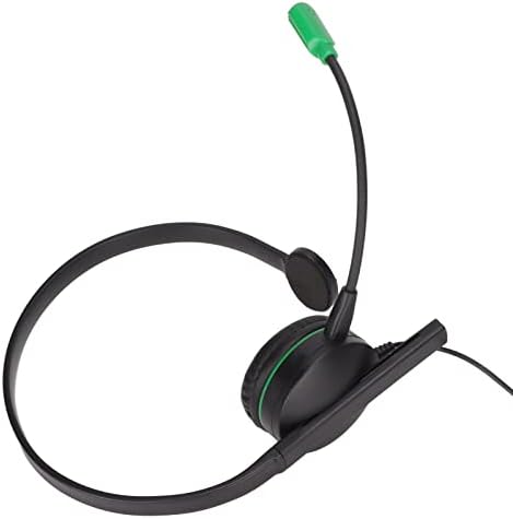 Детска слушалки с едно ухо, ABS С възможност за регулиране на 120 ° S481 Поддържа Изключване на микрофона и 3.5 мм Слушалки с едно Ухо Тъмно Зелен Цвят, с Шумопотискане за PC