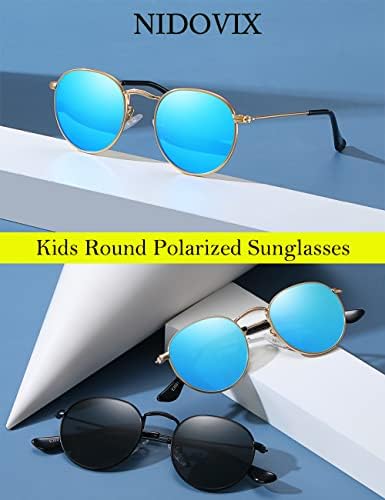 Детски Поляризирани Слънчеви Очила с Класическа Метална Рамка за Малки Момчета и Момичета на възраст от 0 до 18 години, в Три Размера,