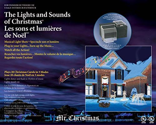 Г-н Коледа 67799 Външни светлини и звуци Коледен празничен декор, Един Размер, Мулти