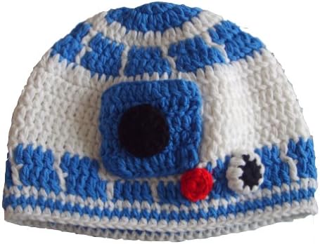 Памучни прежди са ръчно изработени от Млечен протеин Star Wars Baby R2D2 hat Droid hat синьо - Multiple
