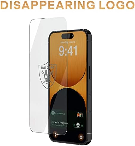 Keyscaper Las Vegas Raiders Изчезва Лого на iPhone Защитно Фолио За екрана