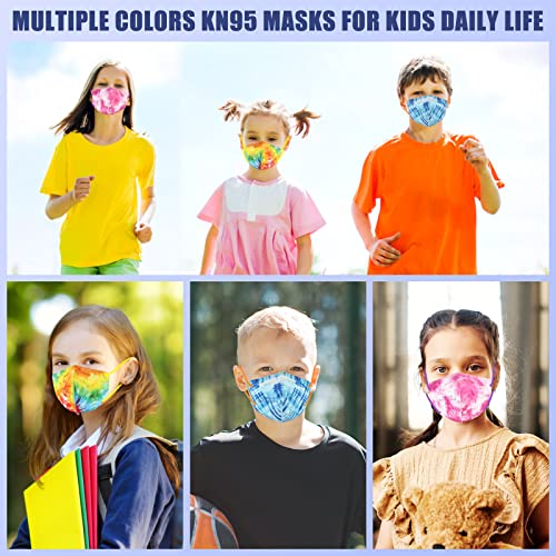 Детска маска за лице Kids KN95, 30 броя, 5-Слойни Еднократна Маска за лице с Еластична линия на Ухото, Маски за Защита на дихателните