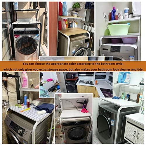 Рамки за съхранение на перални машини BKGDO Подови Без перфорация, Подходящи за монтаж върху рафтовете на тоалетна, шкафове за дрехи, на колелца, от пода до тавана, Дву