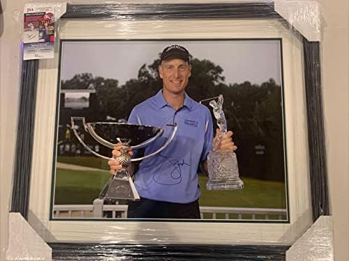 Джим Furyk автограф с автограф за голф 16x20 снимка в рамка JSA - Снимки за голф с автограф