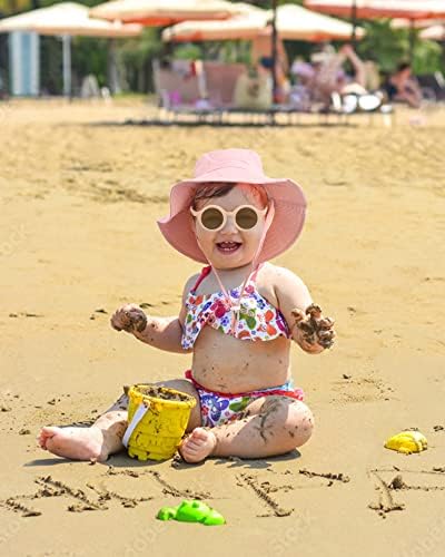 Детска Панама и Слънчеви Очила, Солнцезащитная Шапка с Широка Периферия със защита от ултравиолетови лъчи, Лятна Плажна Шапка за