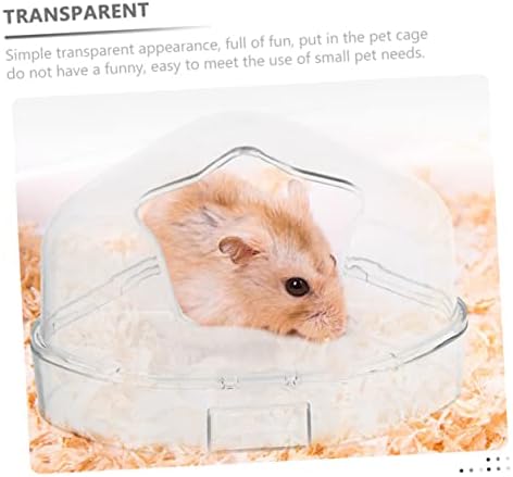 Ipetboom Тоалетна и Вана Пясъчната Клетка на Мишката Баня Пластмасова Малка Суха Прозрачна за Плъхове, Големи Хамстери Аксесоари