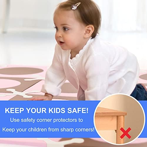 Ъглов протектор за дете (24 опаковка) - Прозрачни ъглови протектори за защита на ъглите на мебели и защитни брони, по краищата -