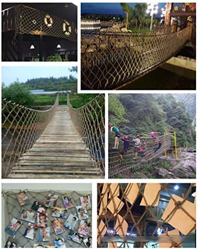 Веревочная окото Yuwuxin Safety Net за растенията / Детска площадка，Декоративна мрежа за риболов за маси / Снимки, Естествен Джутовый