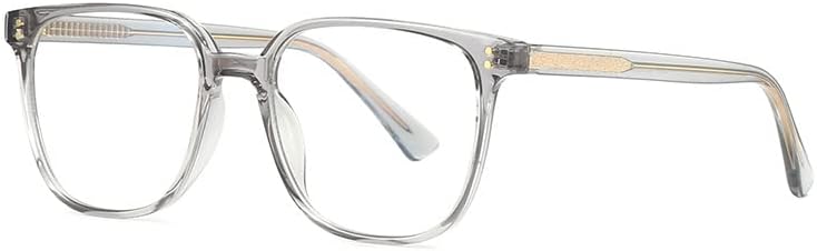 Квадратни Извънгабаритни Очила за четене RESVIO за Женските Модни Пролетни Шарнирных Ридеров Прозрачно Сив Цвят