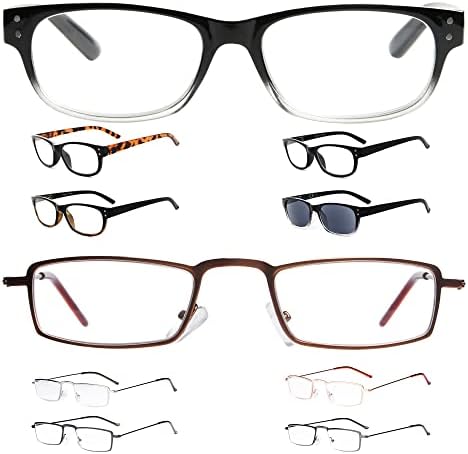 Eyekepper Спестете 10% на 5 опаковки класически очила за четене за мъже и 5 опаковки ридеров на половин око +2,75