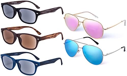 EYEGUARD 3 Опаковки слънчеви очила за четене и 2 опаковки бифокальных слънчеви очила за четене 2.50