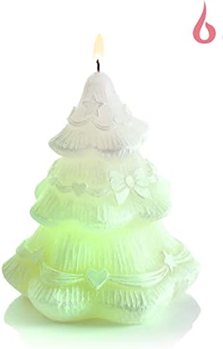 Коледа коледа Свещ AM Décor с Диод, Висококачествено Празнична Украса, Ръчно изработени Magic Tree w/LED, 130 мм
