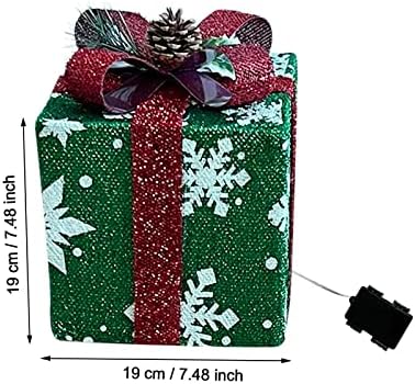 Коледна украса 2022 Коледа Светлинен Украса Подарък Кутия Украшение С Лък Коледно Осветление Кутия за Външно Осветление Коледна