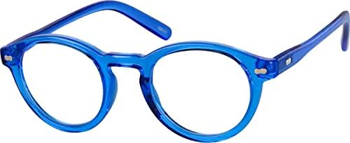 ZENNI Blue Light Блокер Очила за Жени И Мъже със Синя Кръгла Рамка, за да освободи Напрежението на Очите на Цифровия Екран, Защита
