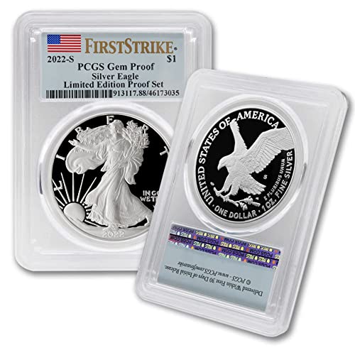 2022 S 1 унция Proof Американската Сребърна монета Eagle Gem Proof (First Strike - Комплект с ограничен тираж) $ 1 бр.
