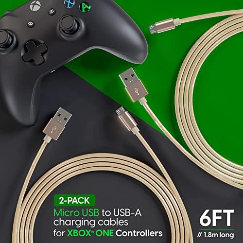 Кабел за зарядно устройство TALK Works, който е съвместим с игри контролерите на Xbox One - 6-крак кабел за зареждане Micro USB