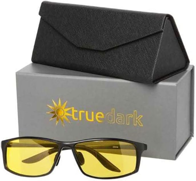 Очила TrueDark Daylights Amber Elite Blue, блокер светлина, за намаляване на напрежението в очите и ултравиолетови отблясъци за