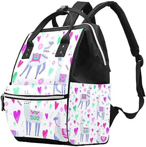 Чанта за Пелени с кактусом Лама и ръчно рисувани Раница с Торби за Преобличане за Малки Момичета, Чанта за Майките, За Момчета