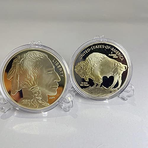 2021 Монета американски Бизон Главата на Стареца Биволско Възпоменателна Монета Реплика Колекция Занаяти Сувенирное Украса Подарък