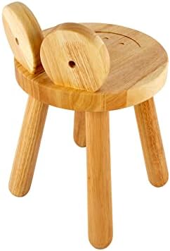 Дървен стол за деца famobay Жаба, Естествена декорация от масив, твърда дървесина, Детска табуретка, за игри стая, детска, предучилищна,