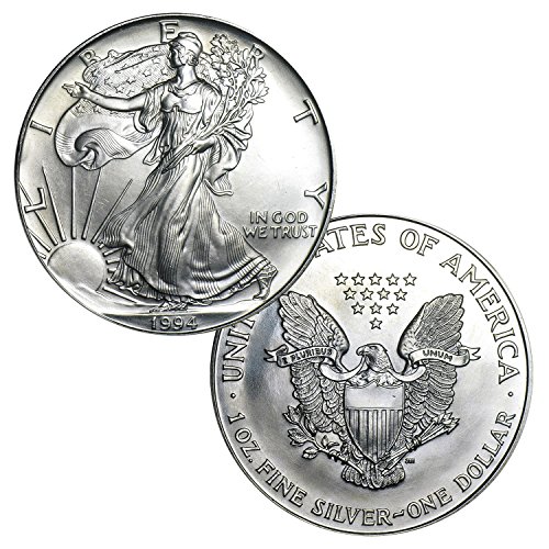 1994 Американски Сребърен Орел за 1 диамант Без лечение
