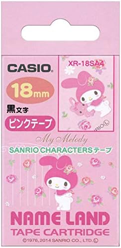 Име на етикета на Casio Land Sanrio Символен лента, 0,7 инча (18 mm) XR-18SA4 My Melody