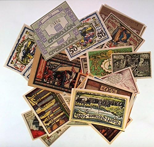 1917 - 21 Немски комплект от 5 Нотгельдов от различни градове (създайте своя собствена колекция) (комплект от 20 нотгельдов)