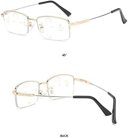 Немски интелигентна цветни очила за четене с прогресивно автоматично фокусиране - виждат отчетливи (черен, +100)