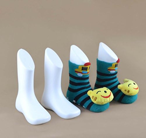 Гумени ботуши 4ШТ (бял цвят) Твърда Пластмаса, За Деца Детски Крачета Манекен Модел на Крака Инструменти за Обувки Чорап Дисплей