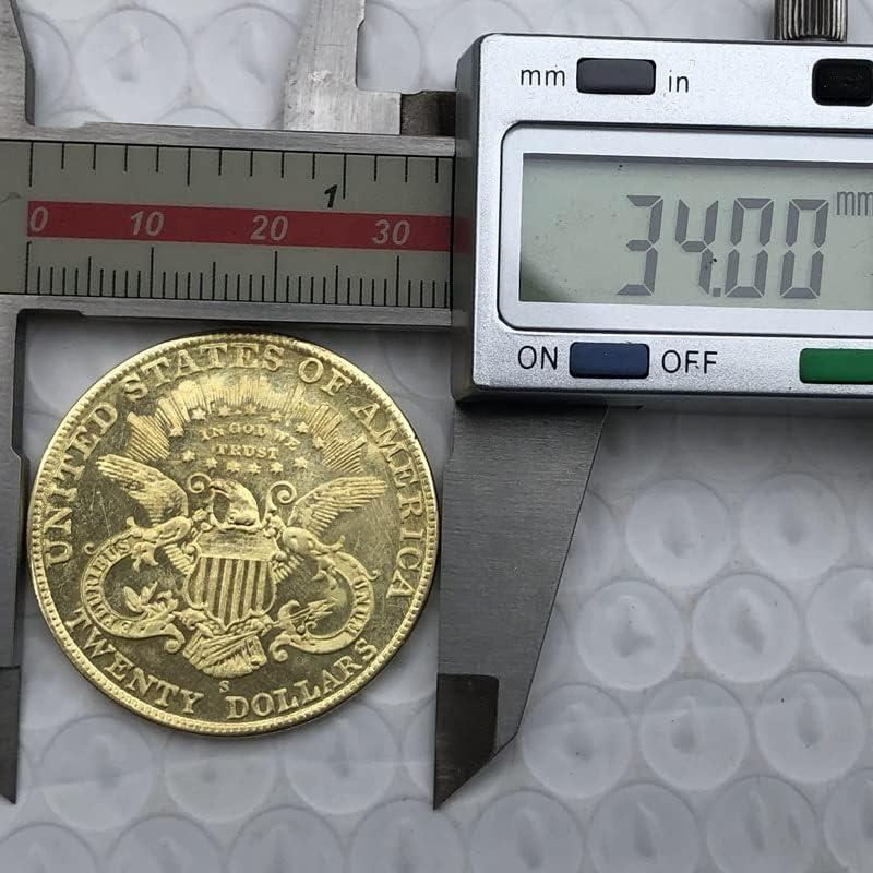QINGFENG 1882-те години Американската Версия на 20 Златни Монети Антични Месинг Ръчно Чуждестранна Възпоменателна Монета 34 мм