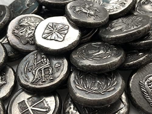 Гръцките Монети, Месинг Със Сребърно Покритие Старинни Занаяти Чуждестранни Възпоменателни Монети Неправилен Размер Тип 61