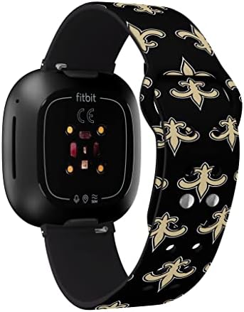 Игри каишка за часовник New Orleans Saints HD е съвместим с Fitbit Versa 3 и Sense