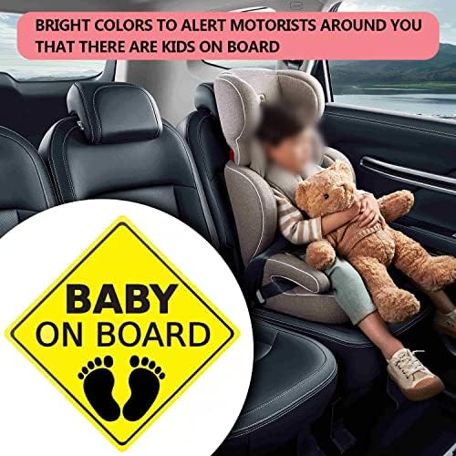 Стикер Бебе на борда, автомобилни стикери, знаци за безопасност Не е необходимо в присоске или магнити - Трайно лепило, лесно се