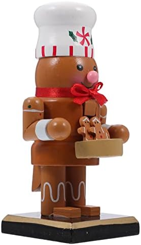 Amosfun 3шт 6 Инча Човечето Човече Дървена Лешникотрошачката, Лешникотрошачката Главен Confectioner Занаят Коледен Начало Декор