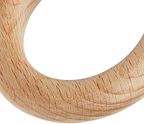 Дървени Пръстени е Лесна за оцветяване 30 парчета Широко Използвани Дървени Пръстени Гладка повърхност (7 см)