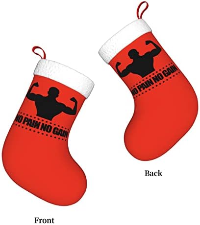 Cutedwarf Културизъм, Без Болка, Без Печалба Коледен Отглеждане На Коледна Украса За Празника Камина Окачен На Стелката 18 Инча(А)А) Чорапи