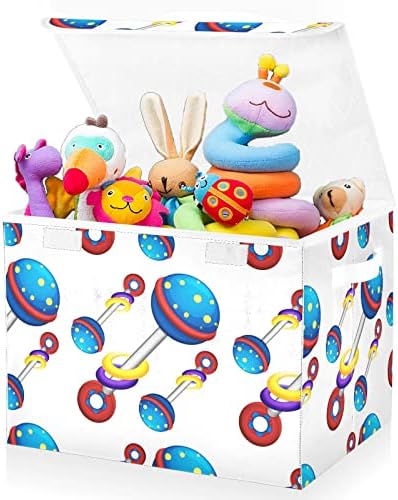 Кутия за съхранение на детски играчки с Анимационни модел FULUHUAPIN Lollipop, Ракла с капак, на 16,5 x12,6x11,8, Твърди Кутии-Организаторите