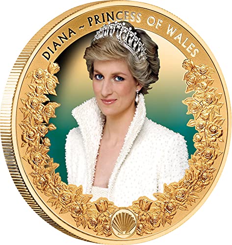 2022 DE Модерна Възпоменателна монета PowerCoin Diana The People Princess 1 Унция Златна монета от 100$ Токелау 2022 Proof