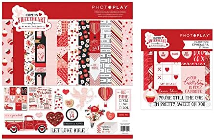 Комплект за фотография Cupid's Sweetheart Café Collection Пакет - Комплект за колекция от 12 x 12 + Щанцоване на картон-однодневки