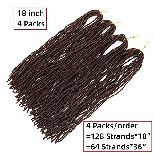 Безплатна ДОСТАВКА Micro Locs За коса, свързани с плетене на една кука, 4 опаковки, Нови Меки Locs, 18 Инча, цвят на косата, 33,