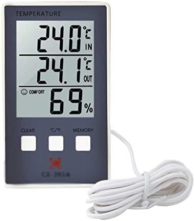 ОРЕХ Цифров Термометър, Влагомер за Измерване Влажността на Температурата в закрито на открито C/F LCD Дисплей Сензор Сонда за метеорологичната